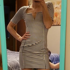 Black & White Striped Mini Dress